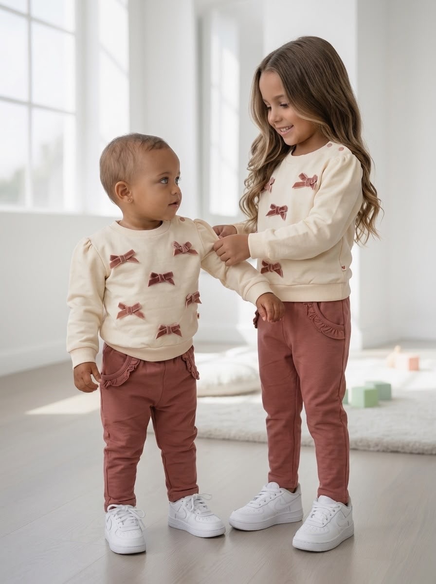 Sweater met strikjes - Antique White