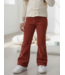 Dirkje  Rib Flared legging - Rosewood