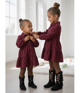 Koko Noko Blouse Dress - Eggplant