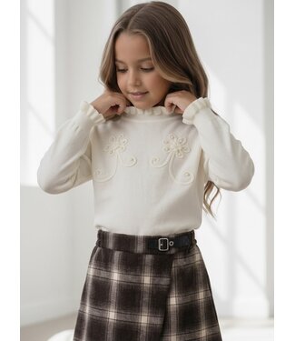 Floral Pearl Knit – Cream