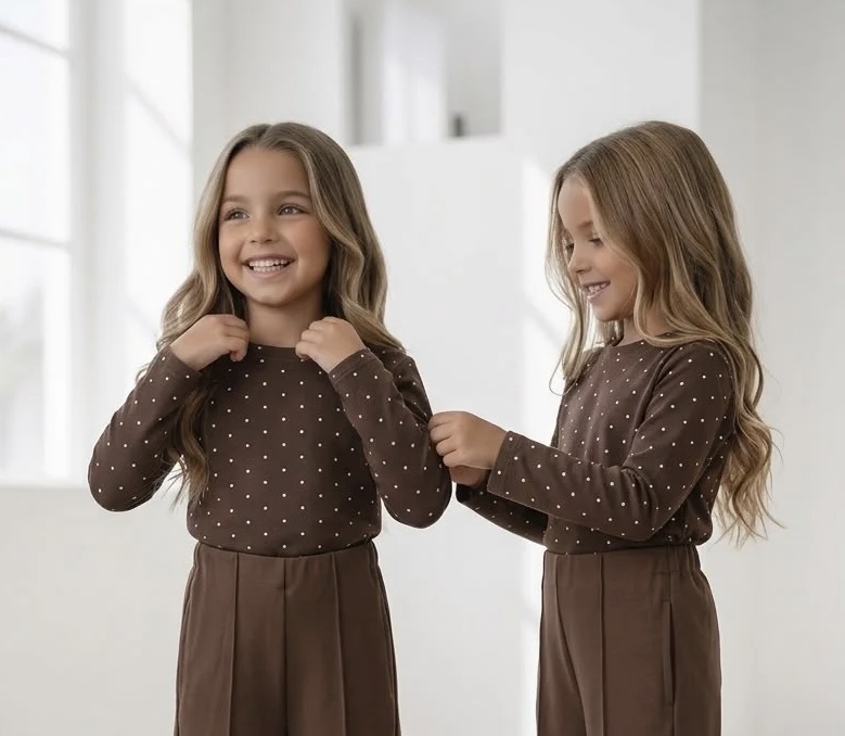Dots Top - Marron