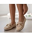 Pearl Fringe Loafers – Beige