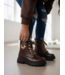 Leopard Heart Boots - Marron