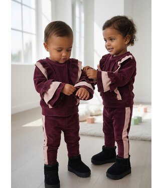 Bordeaux Ruffle Corduroy Set