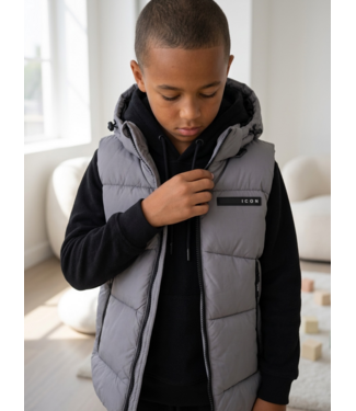 Icon Puffer Bodywarmer – Grijs