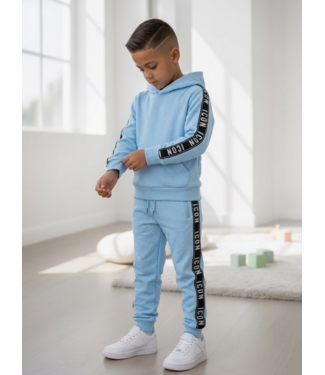 Icon Embossed Joggingset – Licht Blauw