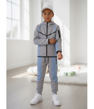 Joggingset - Grijs/Blauw