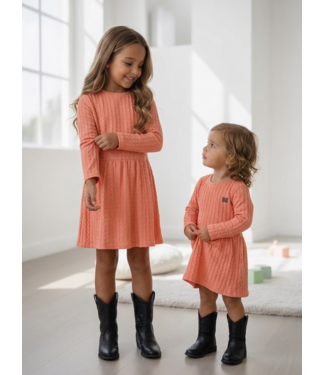 Koko Noko Textured Dress – Terra cotta