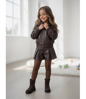 Milano Leather Look Set – Marron