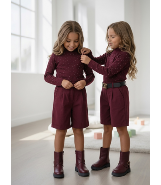 Bordeaux Sparkle Bermuda Set