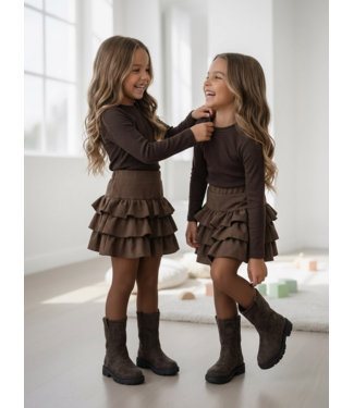 Ruffle Skirt Set - Marron (Verzenddatum 21 aug)