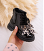 Leopard Bow Shiny Boots – Zwart (Verzenddatum 17 Aug)