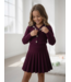 Pearl Knit Set - Bordeaux