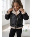 Teddy Biker Jacket – Zwart