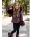 Faux Fur Leatherlook Winterjas – Bordeaux