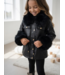 Faux Fur Leatherlook Winterjas – Zwart