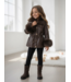 Faux Fur Leatherlook Winterjas – Marron