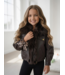 Luxe Aviator Leatherlook Jacket – Marron