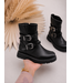 Western Buckle Boots – Zwart