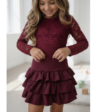 Lace bodystocking - Bordeaux (Verzenddatum 20 aug)