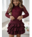 Lace bodystocking - Bordeaux (verzenddatum 3 sept)