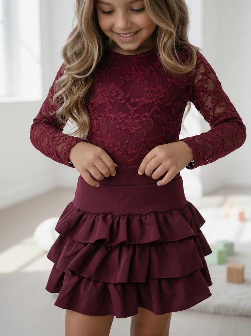 Lace bodystocking - Bordeaux (verzenddatum 3 sept)