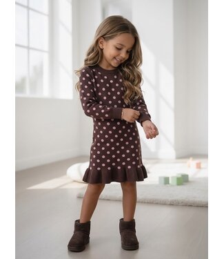 Polka Dots Dress - Marron