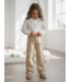 Wide Leg Jeans - Taupe
