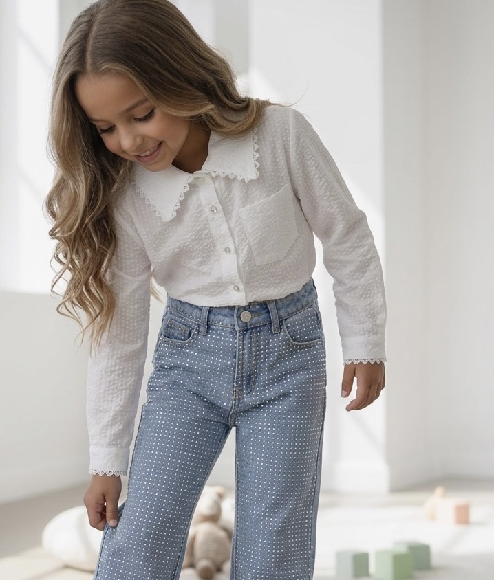 Lace Collar Blouse – Wit