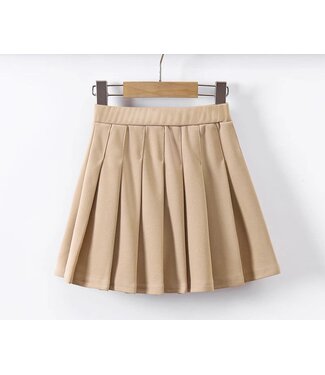 Classic Pleated Skirt – Camel