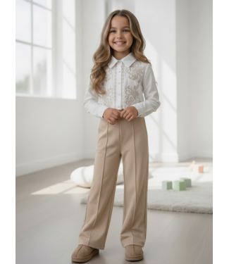 Wide Leg Pantalon – Beige
