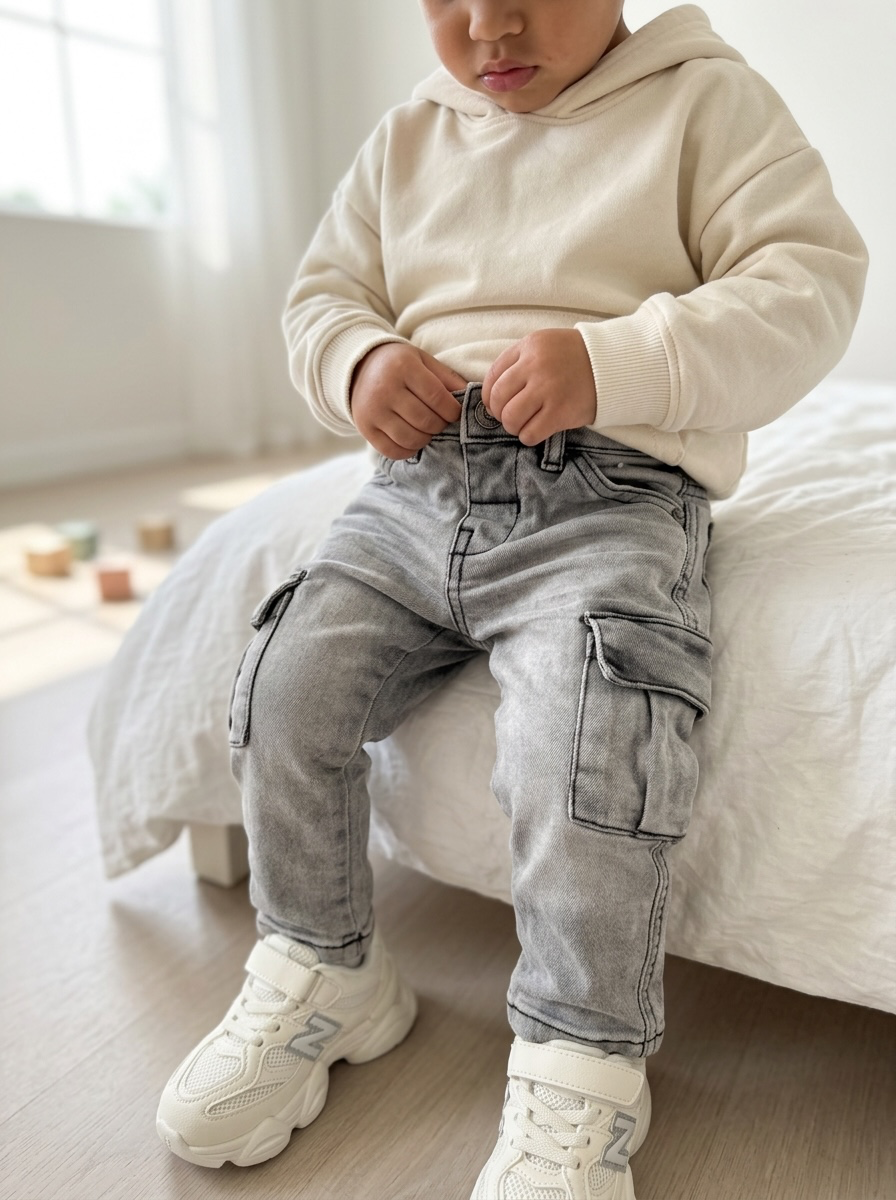 Cargo Jeans – Lichtgrijs