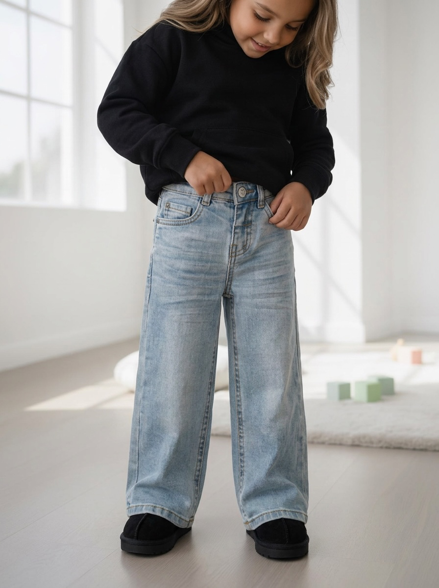 Wide Leg Jeans – Blauw