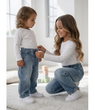 Koko Noko Paperbag Wide Leg Jeans – Blauw