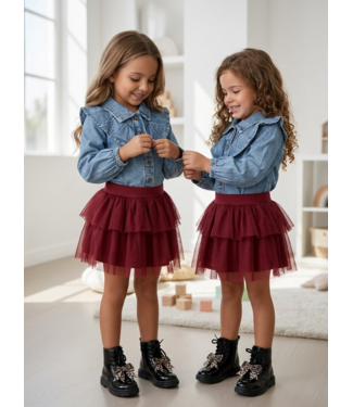 Koko Noko Denim Ruffle Blouse