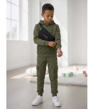 Icon Cargo Hoodie Set (Met Tasje) - Khaki