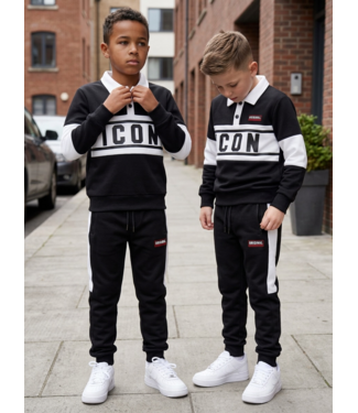 Icon Varsity Polo Set – Black