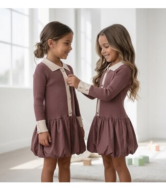 Sweetheart Balloon Dress – Marron (Verzenddatum 20 aug)