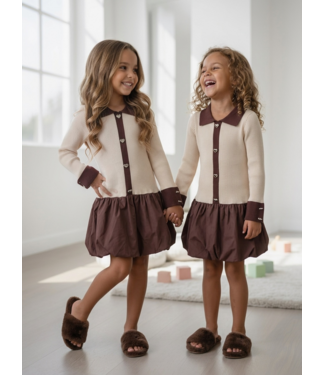 Sweetheart Balloon Dress – Cream Marron (Verzenddatum 20 aug)