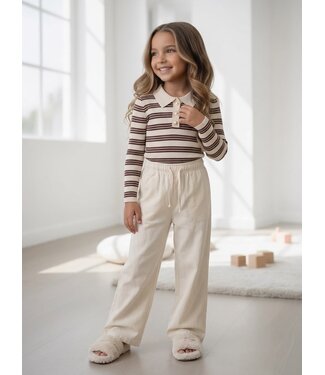 Stripe Detail Top – Beige (Verzenddatum 20 Aug)