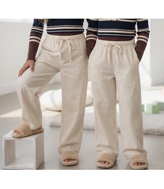 Basic Wide Leg Pants - Beige