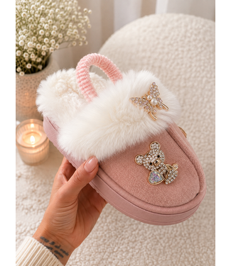 Fluffy Charm Sliders – Roze