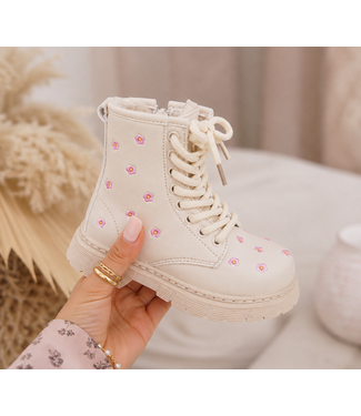 Flower Boots – Beige