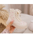 Flower Boots – Beige