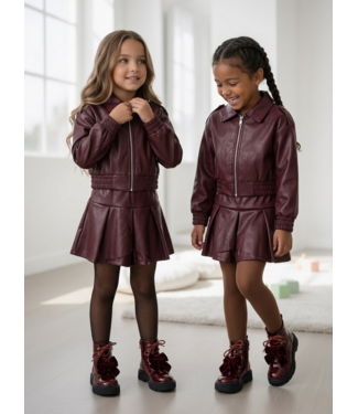 Milano Leather Look Set – Bordeaux