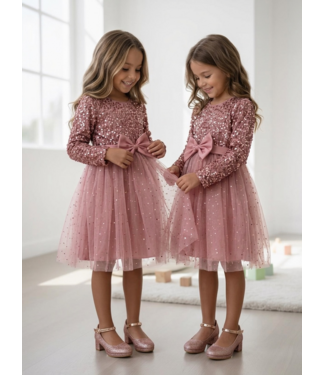 Sparkle Bow Dress Roze (Verzenddatum 24 aug)