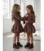 Sparkle Balloon Dress – Marron