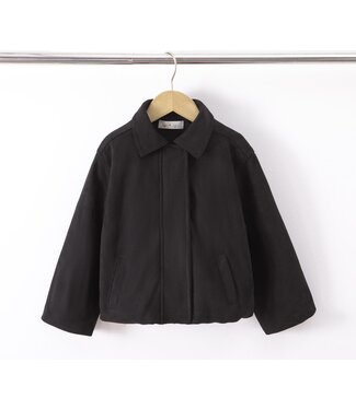 Classic Wool Look Jacket – Zwart