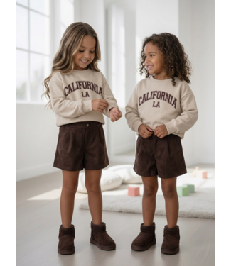 California Short Set – Beige/Marron