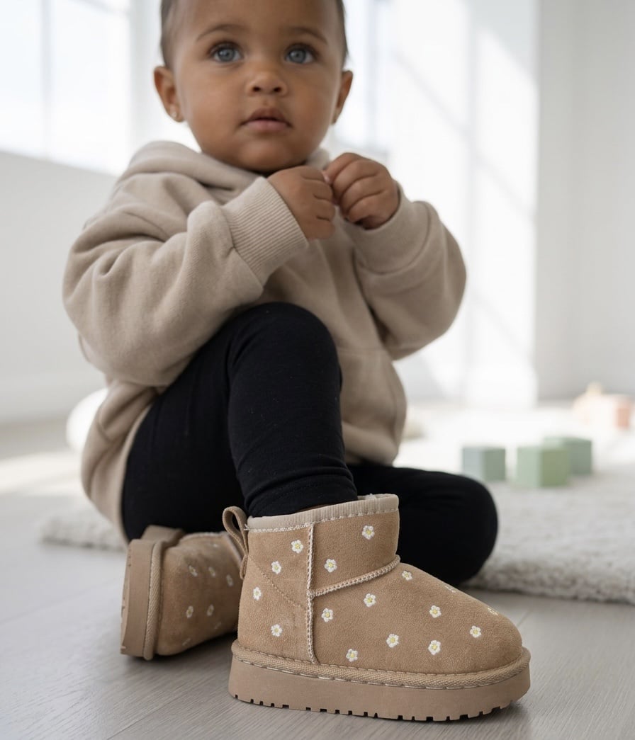 Flower boots - Beige (Verzenddatum 24 aug)
